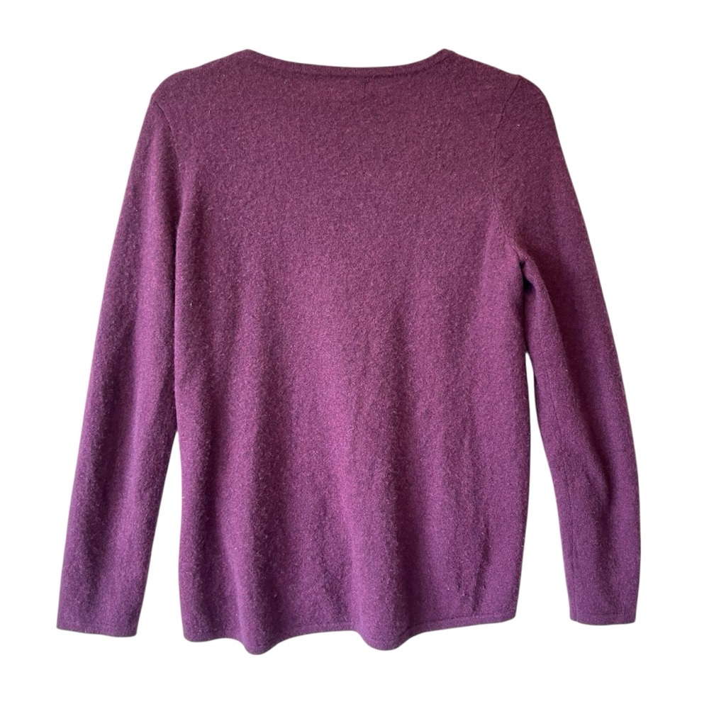 Wythe 100% Cashmere sweater Medium Purple Zipper detail Long sleeve Womens - Picture 2 of 6